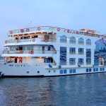 Luxury Nile cruise ship sailing between Luxor and Aswan