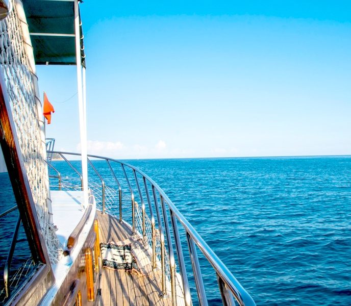 Luxury Nile River Cruise sailing near Luxor Temple in Egypt